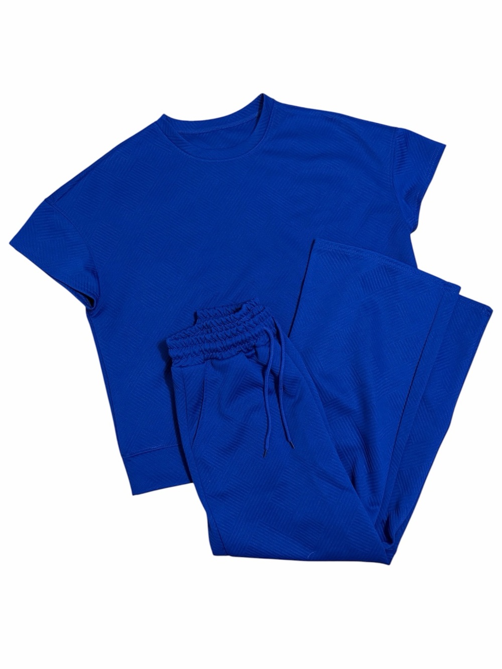 Blue Two Piece Matching Lounge Set